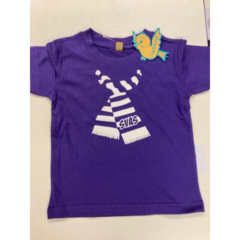 Baby/kinder T-shirt Violett Kurzarm “schal”