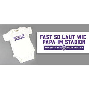 Babybody Weiß Kurzarm/langarm “stadion”